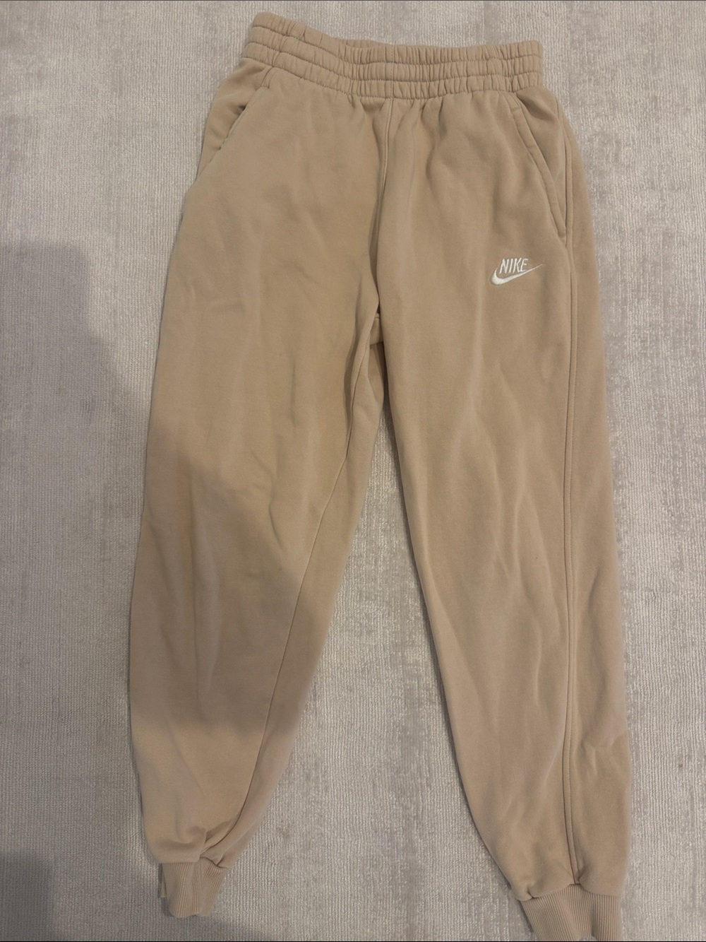 Nike Kids Beige Fleece Joggers